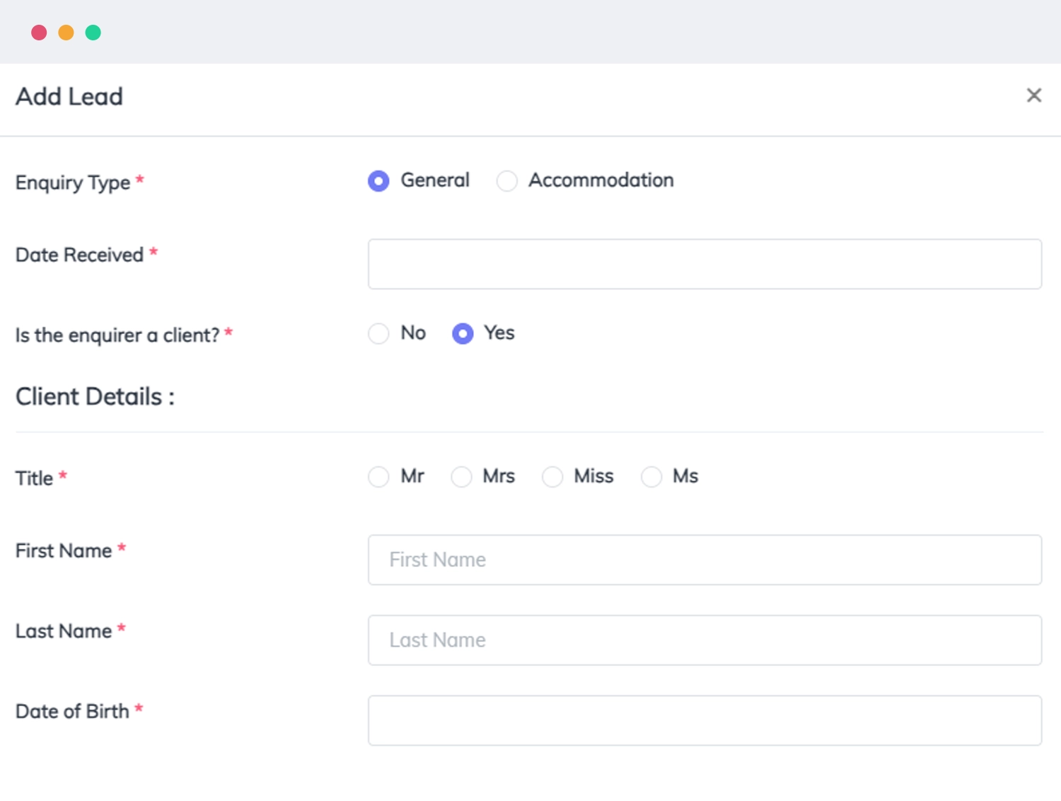 Website-to-Lead Integration