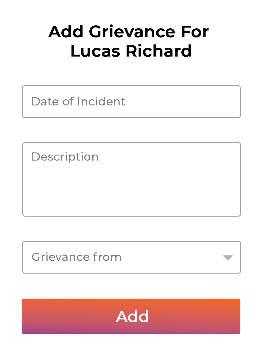 add Grievance Reporting